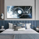 TAIJXAGSG Large Abstract Wall Art For Living Room Modern Dark Blue Wall Canvas Decorations White Line Canvas Wall Art Decor Prints Artwork Bedroom Kitchen Office Home Wall Artwork 29"×58" by CozyNest Decor