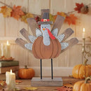 Zcaukya Thanksgiving Turkey Decoration, Wooden Indoor Standing Tabletop Turkey Decor for Home Office Bedroom Kitchen Thanksgiving Harvest Day Decorations by CozyNest Decor