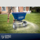 Charles Walters Equipment CW2000 Estate Style Broadcast Spreader for Spreading Fertilizer and Ice Melt on Lawns, Sidewalks, and Driveways, 65lb Capacity, 35" x 35" by GreenHaven Gardens