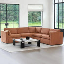 CHITA Oversized Modular Sectional Sofa Set, FSC Certified Extra Large 5 Seat V Shaped Cloud Couch for Living Room, 106 inch Width, 4 Seater and 1 Middle Corner, Terracotta by CozyNest Decor
