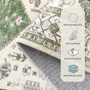 Lahome Boho Washable Hallway Runner Rug - 2x4 Rugs for Bedroom Non-Slip for Entrance (Green, 2'x4') by TinyTreasures Baby Boutique