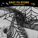 eZAKKA Halloween Table Cloth, Spider Web Table Cloth Black Tablecloth Lace Fabric Table Cloths Halloween Table Cover for Rectangle for Parties Gothic Spooky Home Decorations, 48x96 Inch by CozyNest Decor