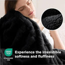 Bedsure GentleSoft Blankets Queen Size for Bed - Super Soft Cozy Blanket for Women Men Girls, Large Fuzzy Fleece Throw for Bedroom Decor, Black, 90x90 Inches by CozyNest Decor