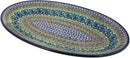 Blue Rose Polish Pottery Mardi Gras Oval Platter by CozyNest Decor