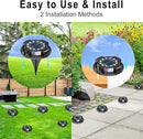 Solar Pathway Lights Outdoor 12 Packs, Bright Blue 16 LEDs Solar Ground Lights Walkway Lights with Side Light, Waterproof Solar Deck Light for Yard Walkway Garden Poolside Driveway Decorations by GreenHaven Gardens