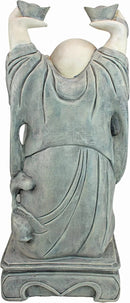 Design Toscano Jolly Hotei Laughing Man Asian Decor Indoor/Outdoor Garden Statue, 26 inches tall, Cast Stone Resin, Two Tone Stone Finish by GreenHaven Gardens