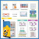 StBernard First Aid Kit for Kids, Small Pocket Size Medical Kit with Cute Bnadages, Tools for Daily Emergencies, Organized Pouch for Toddler & Children, Home, Camping, Travel, Playground (Blue) by TinyTreasures Baby Boutique