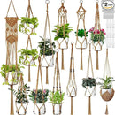 Hoteam 12 Pcs Macrame Plant Hangers Macrame Hanging Planters for Indoor Plants Handmade Boho Hanging Baskets Flower Pots Holder for Outdoor Home Wall Decor by GreenHaven Gardens