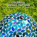 VOREEN 10-Inch Gazing Ball Glass Mosaic Gazing Globe, Outdoor Reflective Ball Yard Decoration for Homes, Patio, Lawn and Gardens, Gift for Mom Wife Friend, Blue and Amber by CozyNest Decor