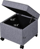 Adeco Storage Ottoman by CozyNest Decor
