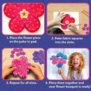 Skillmatics Poke-in Art - Flower Bouquet, Mess-Free Creative Activity, DIY Wood Craft Kits, Gifts for Girls & Boys Ages 4, 5, 6, 7, 8, 9 by TinyTreasures Baby Boutique