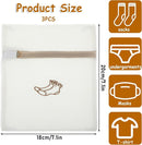 3 PCS Delicate Laundry Bag, Mesh Bags With Zipper for Socks, Underwear, Baby Clothes, Swimsuit - Small Durable Embroidery Bag, Travel Clothing Storage by TinyTreasures Baby Boutique