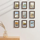 Vittanly 4x6 Picture Frames Set of 9, Shatter Resistant Plexiglass, Display 3.5x5 Pictures with Mat or 4x6 without Mat, Photo Frames for Wall or Tabletop, Engineered Wood, Brown by CozyNest Decor