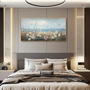 PHAOHUAXM Wall Decor For Living Room Wall Art For Bedroom Office Decorations Blue Ocean Paintings Flowers Watercolour Wall Pictures Canvas Artworks Home Decor Ready To Hang Wood Framed 20x40 In by CozyNest Decor