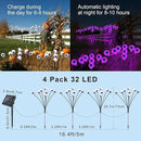 Solar Eyeball Lights Outdoor Waterproof 4 Pack 32 LED Halloween Eyeball Lights 8 Modes Scary Eyeballs Swaying Lights Eyeballs Halloween Decoration for Outside Yard Garden Party Decor (Purple) by GreenHaven Gardens