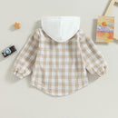Douhoow Toddler Baby Plaid Jacket Baby Boy GIrl Flannel Hoodies Zip Up Hooded Fall Winter Outerwear Coat by TinyTreasures Baby Boutique