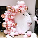 RUBFAC 129pcs Rose Gold Balloons Different Sizes 18 12 10 5 Inches, Latex Balloon Garland Arch Kit for Birthday Party Valentine's Day Baby Shower Graduation Wedding Holiday Decoration by TinyTreasures Baby Boutique