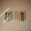 mushie Silicone Baby Feeding Spoons | 2 Pack (Tradewinds) by TinyTreasures Baby Boutique