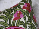William Morris Flamingo Floral Pillow Cover - Hand Embroidered Modern Flower Pillowcase, Outdoor Cushion, Suzani Farmhouse Chair Throw, Couch Cushions - Wool, Size 18x18 by CozyNest Decor