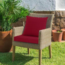24x24 Inch Outdoor Cushions for Patio Furniture, Waterproof Outdoor Chair Cushions w/Fade-Resistant, Removable & Machine-Washable Covers, Deep Seat Sofa/Couch Pad Replacement – Set of 1/2/4, Burgundy by GreenHaven Gardens