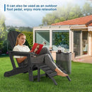 Adirondack Ottoman, HDPE Plastic Adirondack Footstool, All Weather Foot Rest for Adirondack Chair, Outdoor Footrest for Patio,Backyard, Lawn, Fire Pits, Black by CozyNest Decor