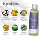 SoCal Suds & Company Baby Shampoo & Body Wash, 2-in-1 Organic Gel - Gentle Castile Soap with Vitamin-Infused Oils & Botanicals - Natural Care for Sensitive Skin & Body Hypoallergenic - 12oz Lavender by TinyTreasures Baby Boutique