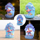 Pink Flamingos for Yard-Garden Statues Solar Outdoor Decor - Surfing Hawaii Beach Yard Art Light up Sea Wave Decor for Patio Lawn Yard by GreenHaven Gardens