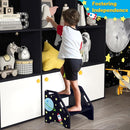 AMBIRD Toddler Step Stool, Space Wooden Two Step Stool for Kids with Non-Slip Pads, Portable Potty Training Stool with Handles for Bathroom, Sink, Kitchen, Bedroom by TinyTreasures Baby Boutique