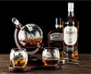 Whiskey Globe Decanter Set with 2 Glasses in Gift Box - Whiskey decanter for Liquor, Whiskey, Brandy, Gin, Rum, Tequila, Vodka, and Brandy - Home Bar Accessories for Men and Women by CozyNest Decor