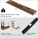 Floating Shelves for Wall, Large Wall Mounted Shelves with Invisible Brackets, Long Wood Floating Shelf for Living Room, Bedroom, Kitchen, (Brown, 55" W x 9" D x 1.5" H) by TinyTreasures Baby Boutique
