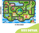 Car Rug,Kids Play Rug with Roads,Playroom Toy Car Rug, Car Track Rug City Map for Bedroom Classroom - (78.7X59 Inches) by TinyTreasures Baby Boutique