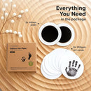 2-Pack Round Inkless Baby Hand and Footprint Kit - Mess Free Ink Pad for Newborn Keepsake, Dog Nose & Paw Print Kit, Clean Touch Ink Pad for Baby Hand & Footprints,Ideal New Mom Gifts (Jet Black) by TinyTreasures Baby Boutique