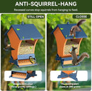 Wildpark Squirrel Proof Bird Feeders for Outdoors, 5LB Metal Hanging Feeders, Large Wild Feeders for Cardinals, Chickadees, Durable Backyard Feeders-One in Orange by GreenHaven Gardens