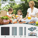 Waterproof Picnic Blanket 80" x 80" in Portable with Carry Strap for Beach Mat or Family Outdoor Camping Party, Park Blanket for Grass Park, Hiking, Travel, Concerts (Green&White, 80" x 80") by TinyTreasures Baby Boutique