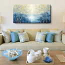 amatop Large Abstract Wall Art for Living Room Modern Tree of Life Canvas Art Print Nature-Inspired Navy Blue Wall Decor Landcape Artwork Birch Forest Picture Bedroom Office Dining Entryway 48x24 Inch by CozyNest Decor