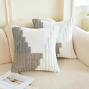 HOdo Home 18x18 Throw Pillow Covers, 2PCS Tufted Boho Jacquard Pillow Covers,Farmhouse Decorative Pillow Cover,Pillow Cases for Couch Sofa Bed Stylish Decor, Simple Textured Cushion Sham by CozyNest Decor