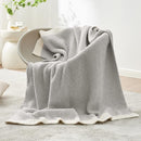 Snuggle Sac Buttery Grey Throw Blanket for Couch, Reversible Super Soft Warm Blankets Cozy Knit Fuzzy Plush Lightweight Throws for Sofa, Bed, Heather Grey, 50"x 60" by TinyTreasures Baby Boutique