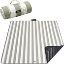 HX&OD Outdoor Picnic Blanket Extra Large, 80''*60'' Waterproof Picnic Mat with Stakes Foldable Camping Blanket Portable with Carry Strap for Beach Mat (Green& White, 80''*60'') by TinyTreasures Baby Boutique