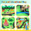 Kids Rug, Car Carpet for Kids' Toy Cars, 3x5 Ft Dinosaur Rug, Dino Safari Road Mat for Playroom, Educational Learning & Game Area Baby Play Mat Carpet for Children by CozyNest Decor