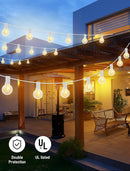 25Ft LED Outdoor String Lights, G40 Globe Patio String Lights Waterproof with 27 Shatterproof Bulbs, Hanging Outdoor Christmas Decorations Lights for Backyard Garden Bistro Wedding Party Decor, White by TinyTreasures Baby Boutique