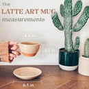 Mora Ceramic Latte Art Mug With Saucer - 10.5 oz, Round Bottom For Perfect Pours - Cafe Cups for Cappuccino, Espresso, Coffee, Tea etc - Porcelain Set for Baristas, Great Gift - Chai Latte by CozyNest Decor