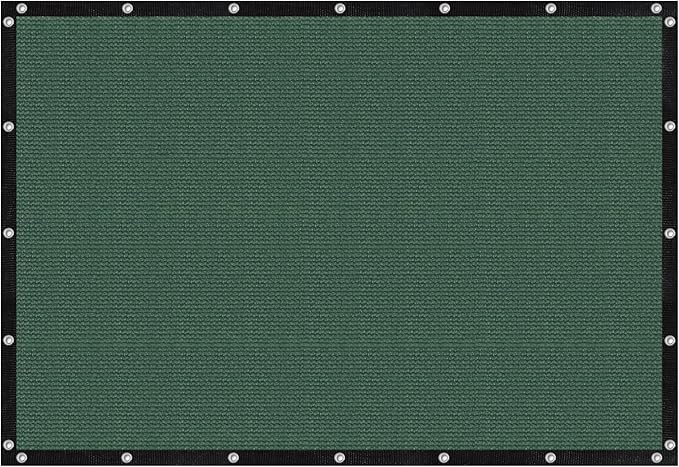 VICLLAX Shade Fabric Sun Shade Cloth with Every 2 FT Grommets for Patio Garden Pergola Cover Canopy 4x19 FT, Dark Green