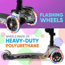 Hurtle 3-Wheeled Scooter for Kids - Wheel LED Lights, Adjustable Lean-to-Steer Handlebar, and Foldable Seat - Sit or Stand Ride with Brake for Boys and Girls Ages 1-14 Years Old by TinyTreasures Baby Boutique