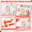 R HORSE 3D Berry 1st Birthday Wood Photo Display Board, Adorable Strawberry Baby's First Year Picture Frame, 1-12 Months Milestone Board Birthday Decorations Keepsake Gift for Baby Girls Nursery Decor by TinyTreasures Baby Boutique