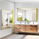 Gold Bathroom Mirror, 60x40 Inch Rectangular Framed Mirror, Large Wall Mounted Bathroom Vanity Mirror Over Sink for Bedroom,Restroom, Living Room, Hangs Vertically or Horizontally by CozyNest Decor