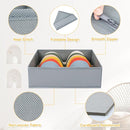 DIMJ Drawer Organizer 15 Pack - Foldable Baby Clothes Storage & Dresser Organizer for Nursery, Bedroom, Closet - Nursery Organization Dresser Dividers for underwear, Sock,Bra, Belt, Tie, Gray by CozyNest Decor
