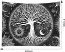 FORATER Tree of Life Tapestry Wall Hanging, Sun and Moon Aesthetic Wall Tapestry Black and White Tapestries Home Decor for Living Room Bedroom(61 x 82 Inch, Black and White) by CozyNest Decor