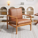 Mid Century Modern Accent Chair, Wooden Accent Chairs, Accent Chairs for Living Room, Wood Frame & Soft Cushion, Reading Leisure Chair for Living Room, Reading Room, Bedroom by CozyNest Decor