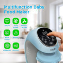 EVLA'S Baby Food Maker, Steamer, Blender, Baby Food Processor for Healthy Homemade Baby Food in Minutes, Touch Screen with 6 Reusable Food Pouches, Baby Registry Essential, Blue by TinyTreasures Baby Boutique