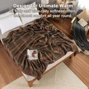 YOUR MOON 100% Pure Merino Wool Queen Size, Australian Organic Natural Wool Blanket, Hypoallergenic Wool Blanket for Bed, Medium Weight(Plaid Brown, 90 * 90) by CozyNest Decor